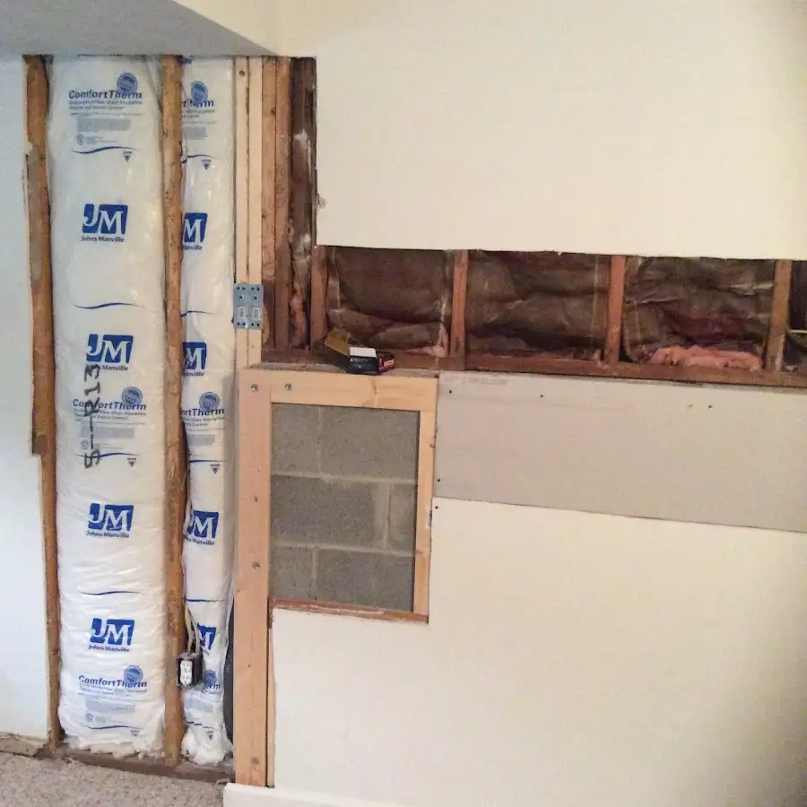 Wall insulation replacement during Structural Drying in Vadnais Heights